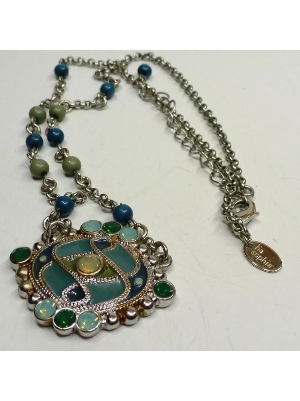 Green And Blue Lia Sophia Necklace - Picture 11 of 12
